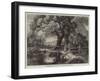 The Foot-Bridge in the Lane-Frederick William Hulme-Framed Giclee Print