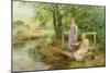 The Foot Bridge (Oil on Canvas)-Henry John Yeend King-Mounted Giclee Print