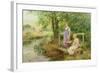 The Foot Bridge (Oil on Canvas)-Henry John Yeend King-Framed Giclee Print