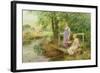 The Foot Bridge (Oil on Canvas)-Henry John Yeend King-Framed Giclee Print