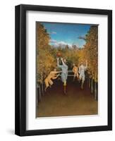 The Football Players, 1908-Henri Rousseau-Framed Premium Giclee Print