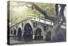 The Footbridge in Corolla, North Carolina is on the National Register of Historic Places.-pdb1-Stretched Canvas