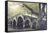 The Footbridge in Corolla, North Carolina is on the National Register of Historic Places.-pdb1-Framed Stretched Canvas