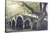 The Footbridge in Corolla, North Carolina is on the National Register of Historic Places.-pdb1-Stretched Canvas