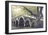 The Footbridge in Corolla, North Carolina is on the National Register of Historic Places.-pdb1-Framed Photographic Print