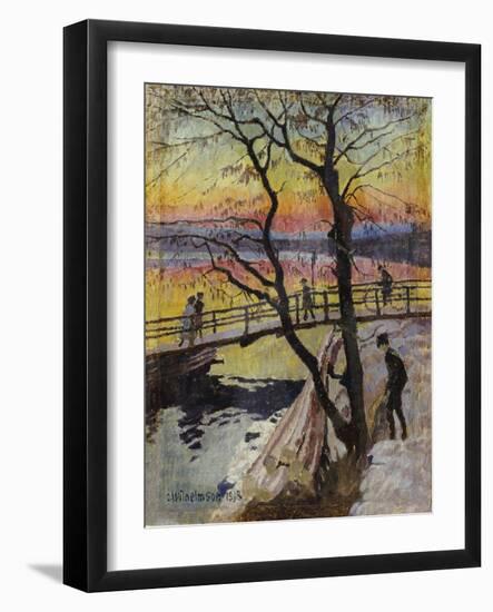 The Footbridge, Lidingobron. 1918-Carl Wilhelmson-Framed Giclee Print