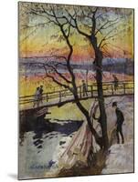 The Footbridge, Lidingobron. 1918-Carl Wilhelmson-Mounted Giclee Print