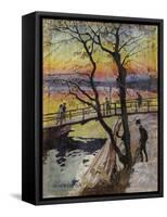 The Footbridge, Lidingobron. 1918-Carl Wilhelmson-Framed Stretched Canvas