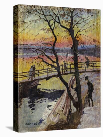 The Footbridge, Lidingobron. 1918-Carl Wilhelmson-Stretched Canvas