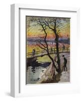 The Footbridge, Lidingobron-Carl Wilhelm Wilhelmson-Framed Giclee Print