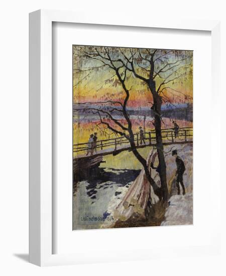 The Footbridge, Lidingobron-Carl Wilhelm Wilhelmson-Framed Giclee Print