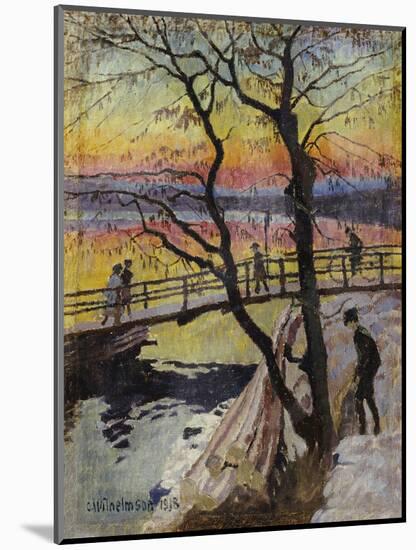 The Footbridge, Lidingobron-Carl Wilhelm Wilhelmson-Mounted Giclee Print