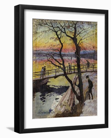 The Footbridge, Lidingobron-Carl Wilhelm Wilhelmson-Framed Giclee Print