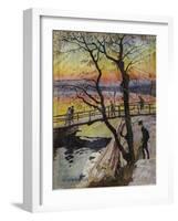 The Footbridge, Lidingobron-Carl Wilhelm Wilhelmson-Framed Giclee Print