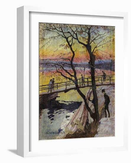 The Footbridge, Lidingobron-Carl Wilhelm Wilhelmson-Framed Giclee Print