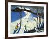 The Footbridge, Morzine-Andrew Macara-Framed Giclee Print