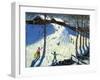 The Footbridge, Morzine-Andrew Macara-Framed Giclee Print