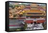 The Forbidden City in Beijing Looking South Taken from the Viewing Point of Jingshan Park-Gavin Hellier-Framed Stretched Canvas