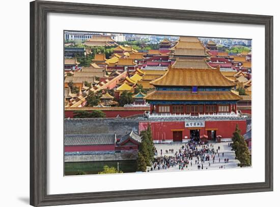 The Forbidden City in Beijing Looking South Taken from the Viewing Point of Jingshan Park-Gavin Hellier-Framed Photographic Print