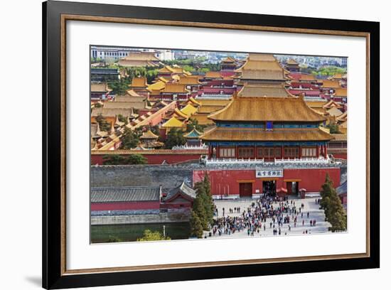 The Forbidden City in Beijing Looking South Taken from the Viewing Point of Jingshan Park-Gavin Hellier-Framed Photographic Print