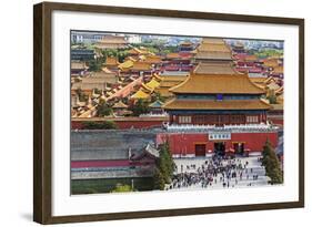 The Forbidden City in Beijing Looking South Taken from the Viewing Point of Jingshan Park-Gavin Hellier-Framed Photographic Print