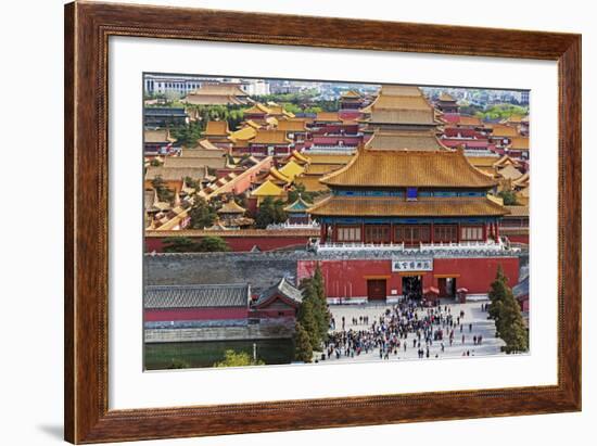 The Forbidden City in Beijing Looking South Taken from the Viewing Point of Jingshan Park-Gavin Hellier-Framed Photographic Print