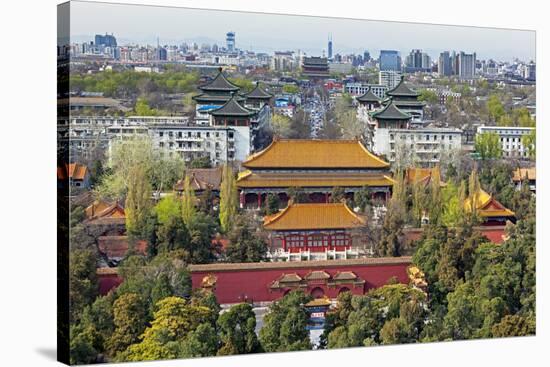 The Forbidden City in Beijing Looking South Taken from the Viewing Point of Jingshan Park-Gavin Hellier-Stretched Canvas