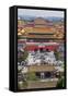 The Forbidden City in Beijing Looking South Taken from the Viewing Point of Jingshan Park-Gavin Hellier-Framed Stretched Canvas