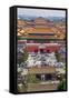 The Forbidden City in Beijing Looking South Taken from the Viewing Point of Jingshan Park-Gavin Hellier-Framed Stretched Canvas