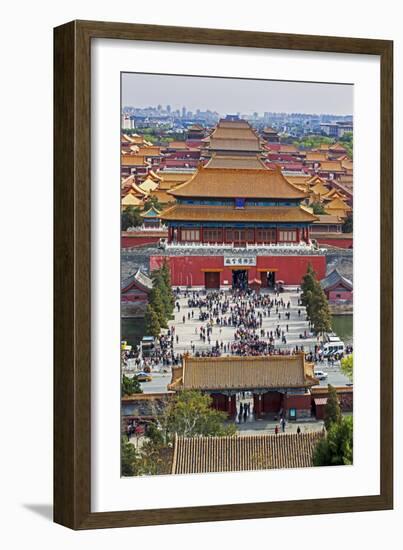 The Forbidden City in Beijing Looking South Taken from the Viewing Point of Jingshan Park-Gavin Hellier-Framed Photographic Print