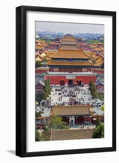 The Forbidden City in Beijing Looking South Taken from the Viewing Point of Jingshan Park-Gavin Hellier-Framed Photographic Print