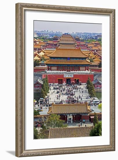 The Forbidden City in Beijing Looking South Taken from the Viewing Point of Jingshan Park-Gavin Hellier-Framed Photographic Print