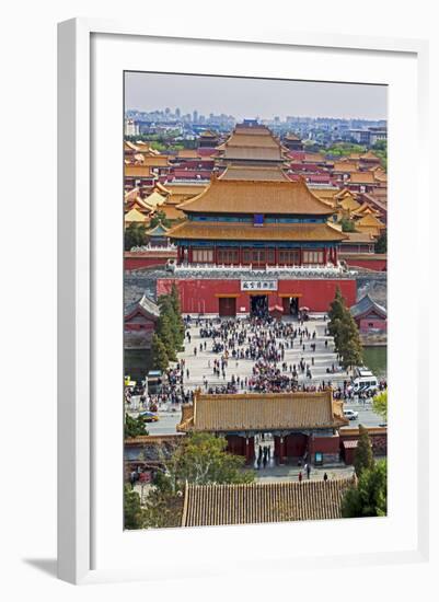 The Forbidden City in Beijing Looking South Taken from the Viewing Point of Jingshan Park-Gavin Hellier-Framed Photographic Print