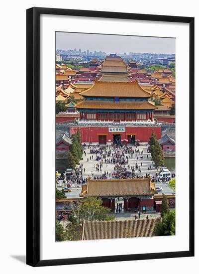 The Forbidden City in Beijing Looking South Taken from the Viewing Point of Jingshan Park-Gavin Hellier-Framed Photographic Print