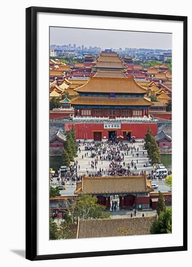 The Forbidden City in Beijing Looking South Taken from the Viewing Point of Jingshan Park-Gavin Hellier-Framed Photographic Print