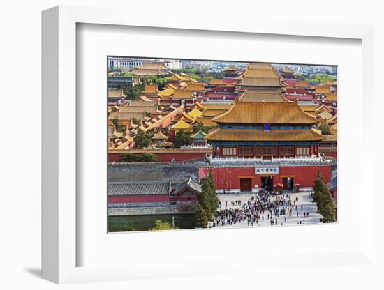 The Forbidden City in Beijing Looking South Taken from the Viewing Point of Jingshan Park-Gavin Hellier-Framed Photographic Print