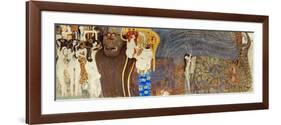 The Forces of Evil, the Three Gorgonian and Distorting Pain. Parts of the Beethoven Friesland, Oil-Gustav Klimt-Framed Giclee Print