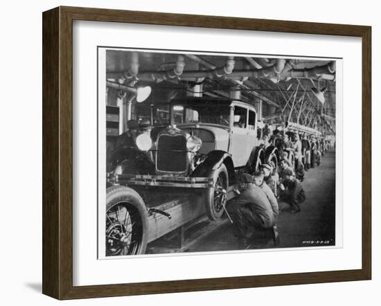 The Ford Assembly Line in 1928-null-Framed Photographic Print