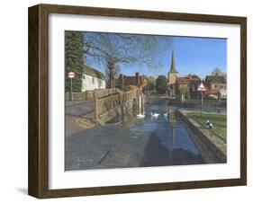 The Ford at Eynsford Kent-Richard Harpum-Framed Art Print