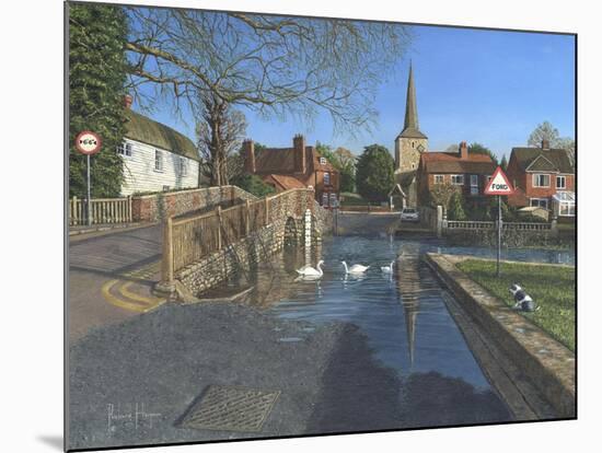 The Ford at Eynsford Kent-Richard Harpum-Mounted Art Print