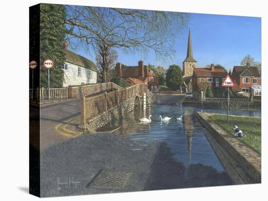 The Ford at Eynsford Kent-Richard Harpum-Stretched Canvas