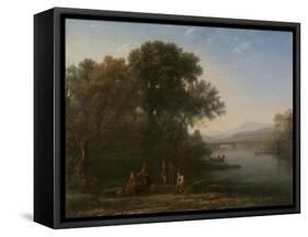The Ford, c.1636-Claude Lorrain-Framed Stretched Canvas