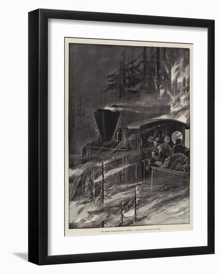 The Forest Conflagrations in America, a Railway Train Racing the Fire-Richard Caton Woodville II-Framed Giclee Print