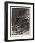 The Forest Conflagrations in America, a Railway Train Racing the Fire-Richard Caton Woodville II-Framed Giclee Print