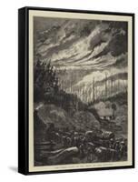 The Forest Fires on the Shore of Lake Michigan-Charles Auguste Loye-Framed Stretched Canvas