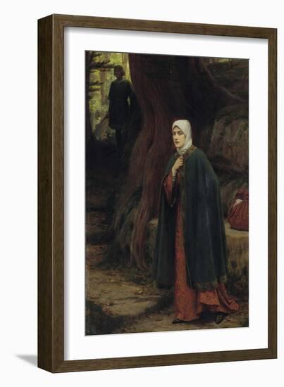 The Forest Tryst-Edmund Blair Leighton-Framed Art Print