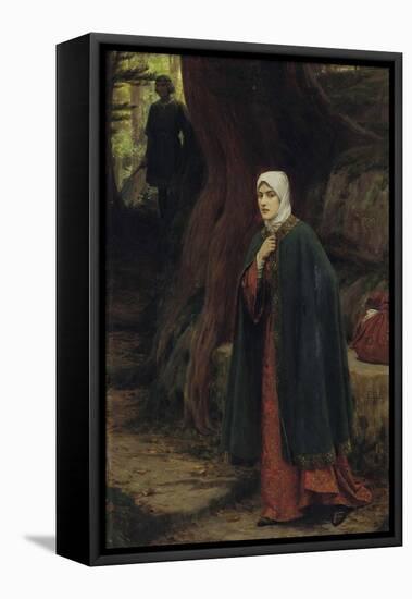 The Forest Tryst-Edmund Blair Leighton-Framed Stretched Canvas