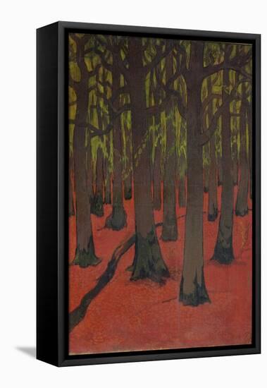 The Forest with Red Earth, c.1891-Georges Lacombe-Framed Stretched Canvas