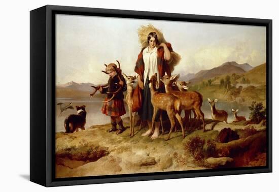 The Forester's Family-Edwin Henry Landseer-Framed Stretched Canvas