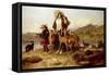 The Forester's Family-Edwin Henry Landseer-Framed Stretched Canvas